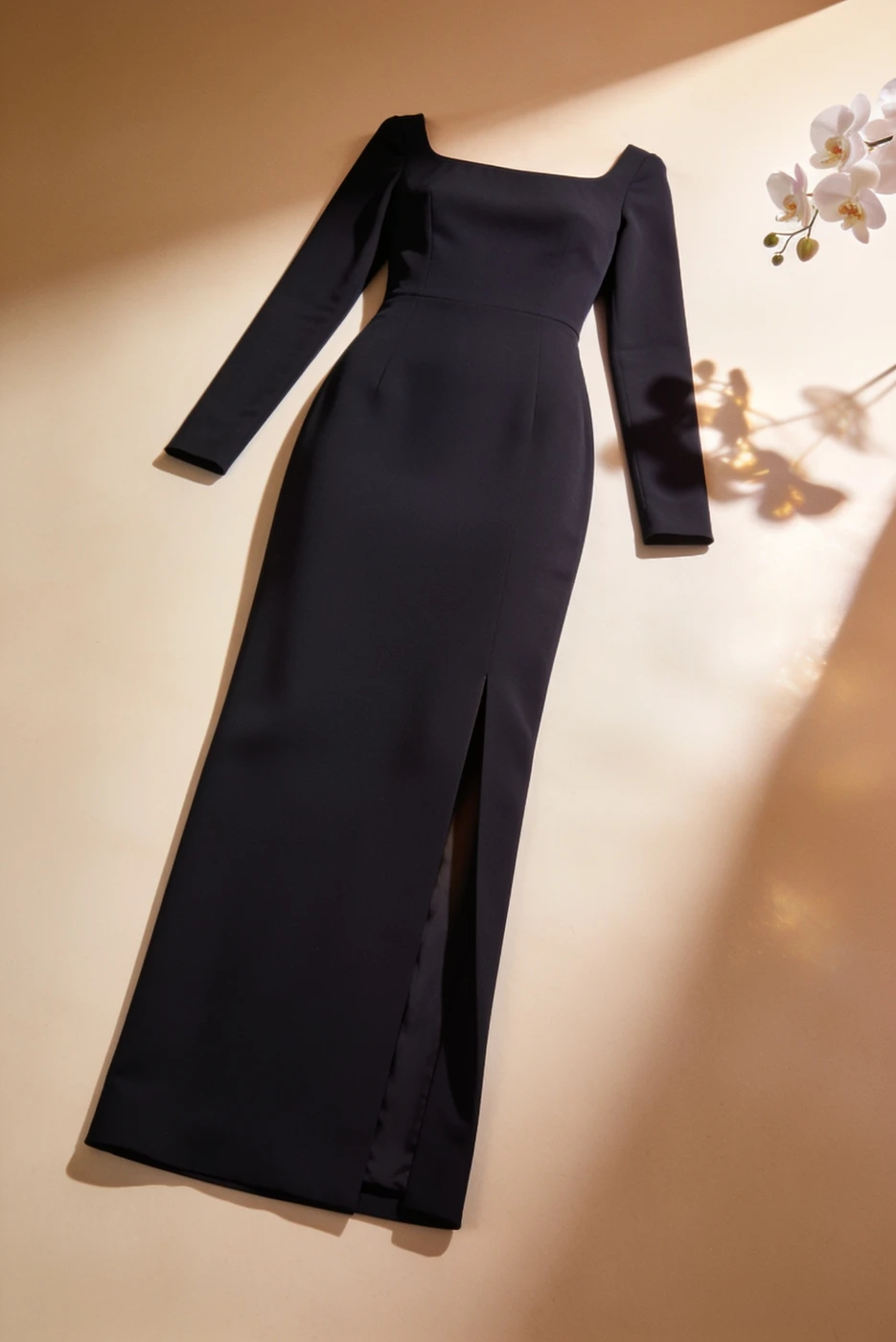 Midnight Column Evening Dress — whole product illustration