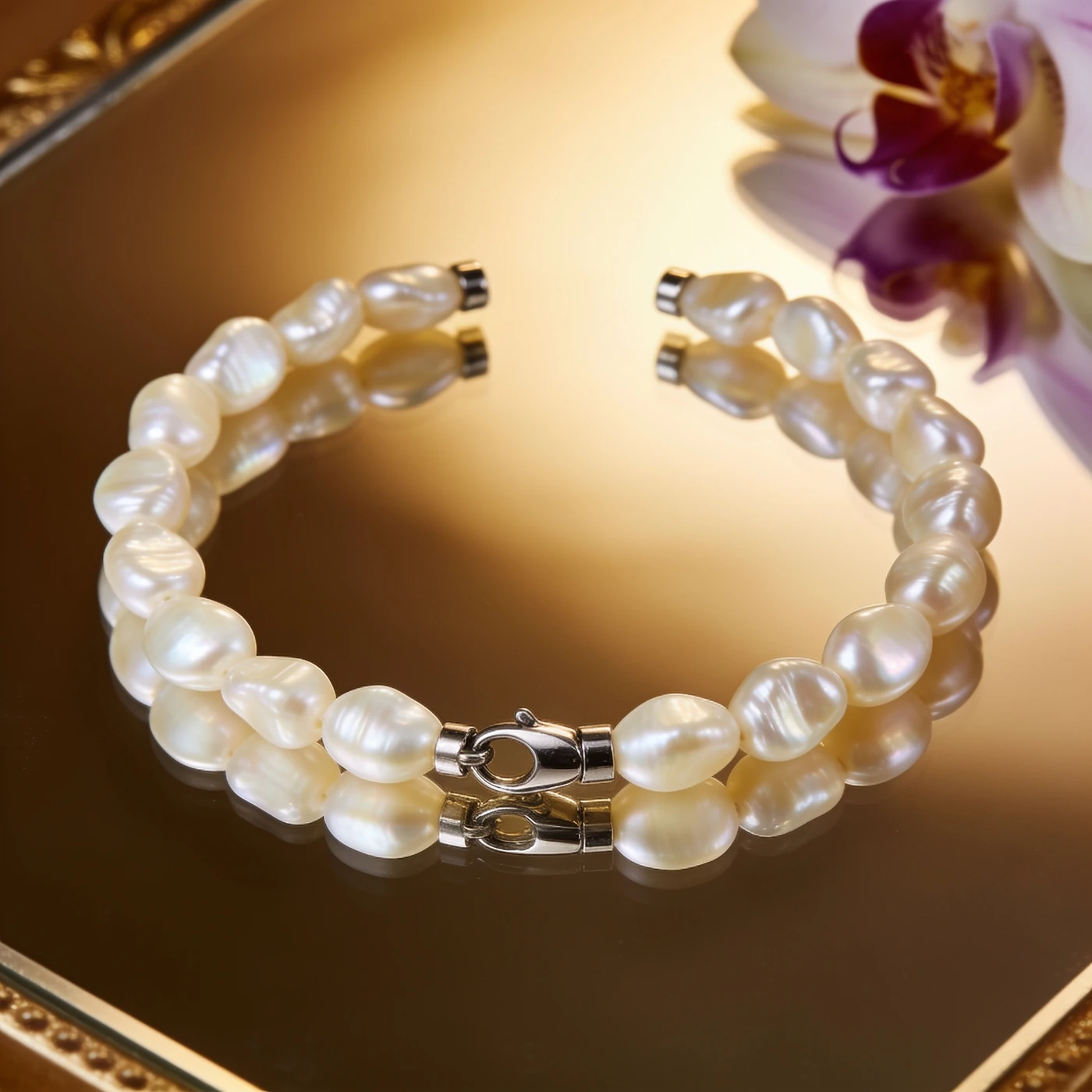 Pearl Loop Bracelet — whole product illustration